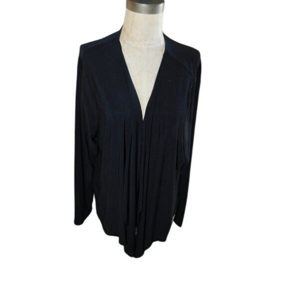 Attitudes by Renee Size 2X Black Plus Size Slinky Stretchy Cardigan Style top NW - Picture 1 of 2